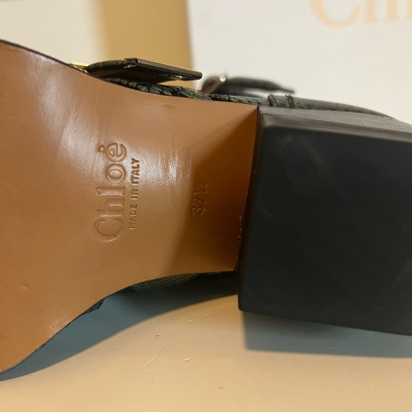 Chloé Rylee Cut Out Boot in Python Green - Picture 6 of 14